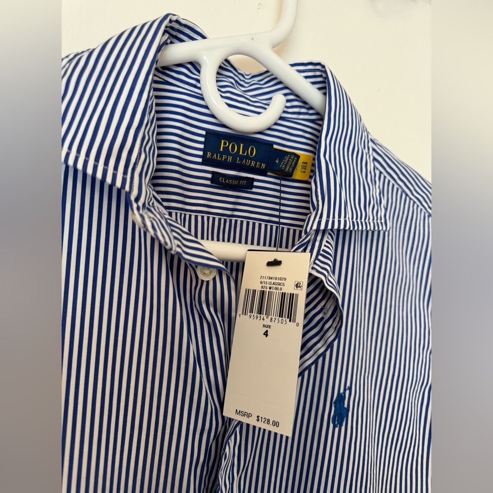 NWT- Polo Ralph Lauren Striped Button Down Striped Shirt